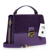 Geanta dama din piele naturala DiAmanti Caterina Violet